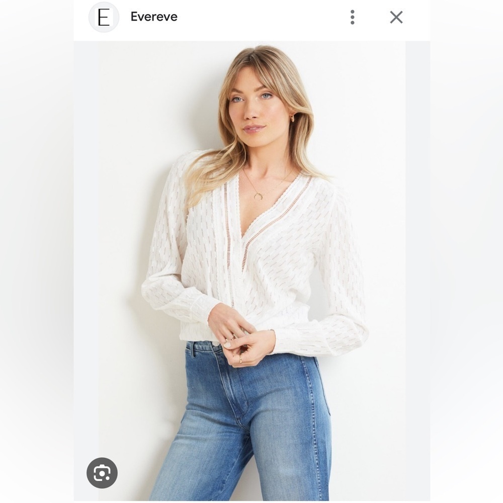 Ryan and Roan Evereve Dakota Crochet Texture Surplice Top